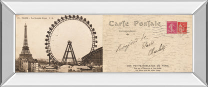 Mirrored Frame Lettre De Paris II By Wild Apple Graphics