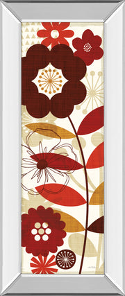 Mirrored Frame Floral Pop Panel I By Mo Mullan