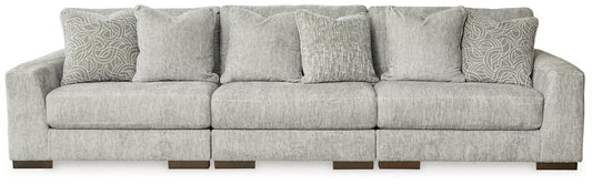 Regent Park Sectional Sofa – Pewter Upholstery