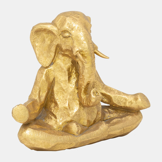 Polyresin 8" Meditating Elephant