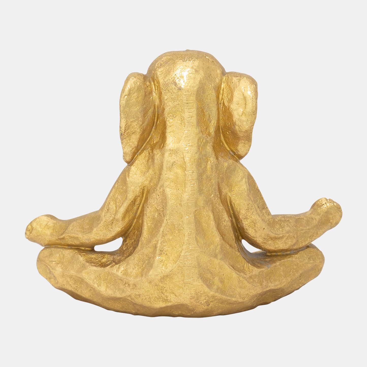 Elefante meditando de poliresina de 8"