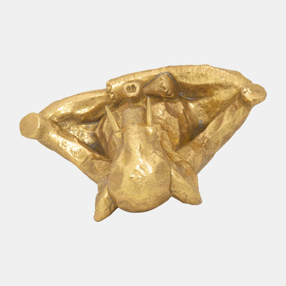 Elefante meditando de poliresina de 8"