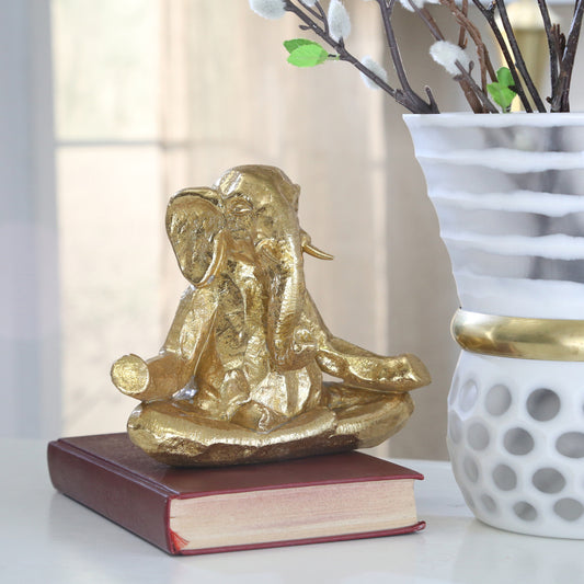Polyresin 8" Meditating Elephant