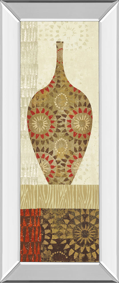 Mirrored Frame Spice Stripe Vessels Panel III By Wild Apple Portfolio