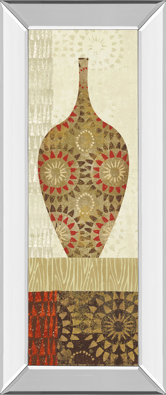 Mirrored Frame Spice Stripe Vessels Panel III By Wild Apple Portfolio