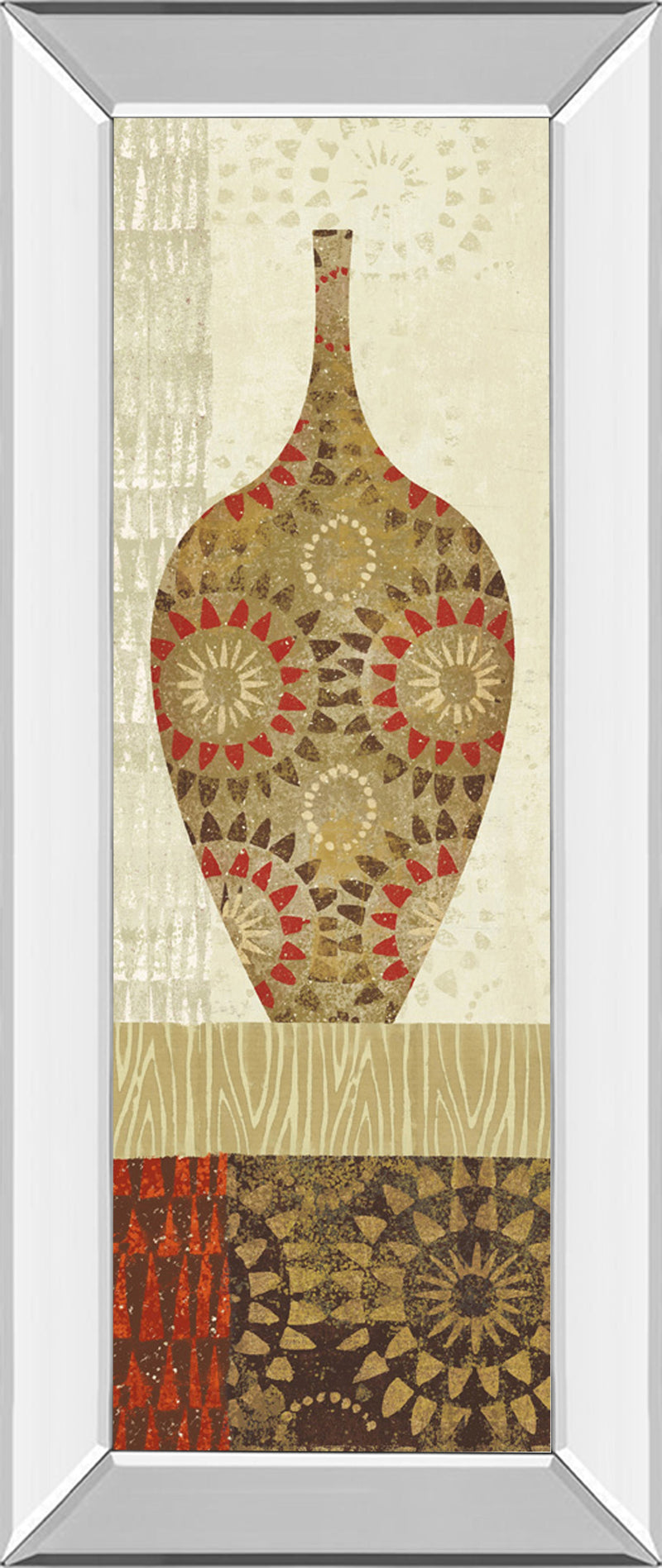Mirrored Frame Spice Stripe Vessels Panel III By Wild Apple Portfolio