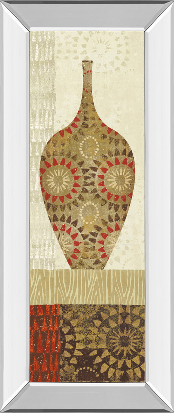 Mirrored Frame Spice Stripe Vessels Panel III By Wild Apple Portfolio