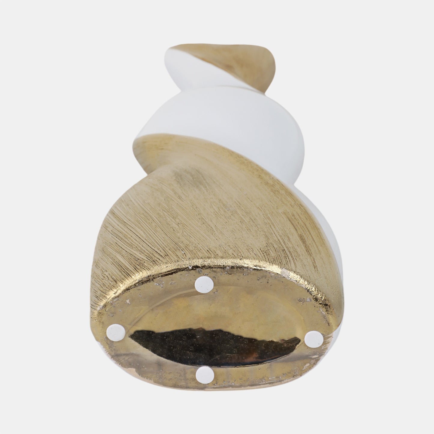 Jarrón dorado retorcido