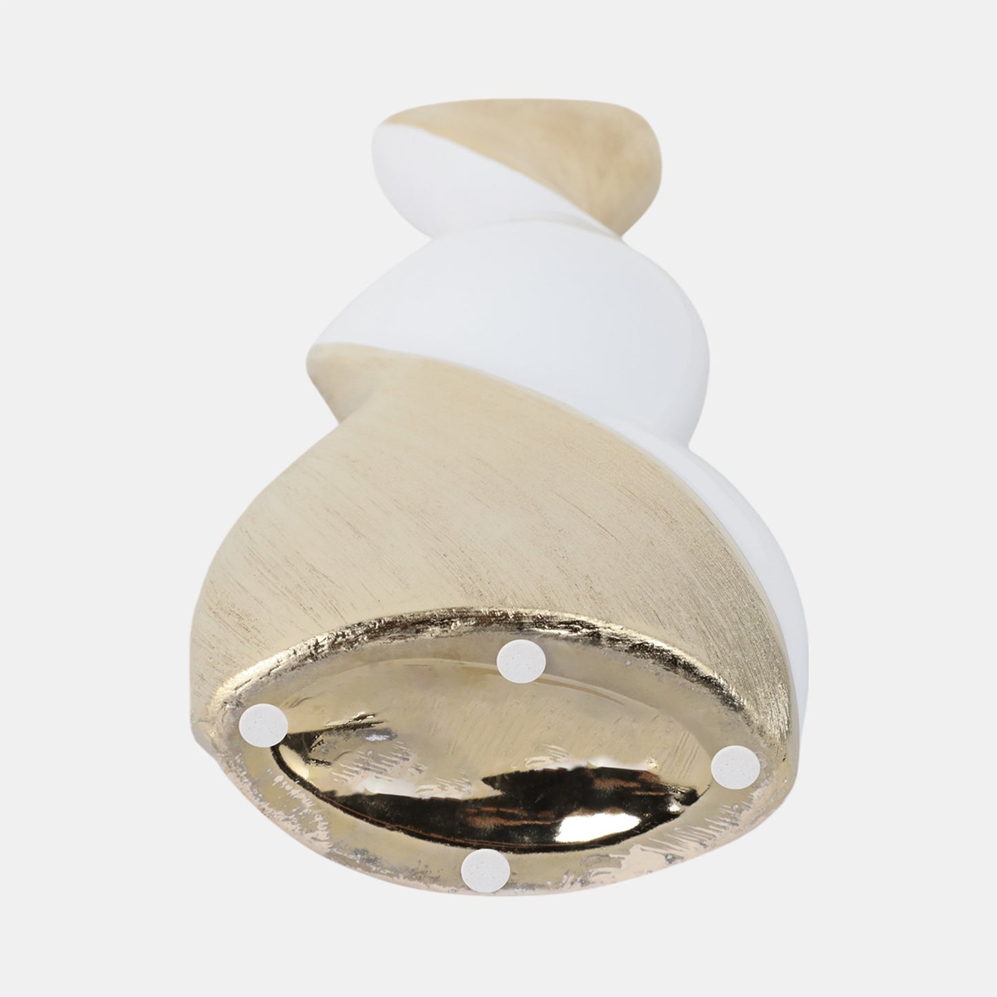 Jarrón dorado retorcido