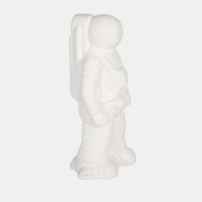 Ceramic 12" Astronaut Statuette, White