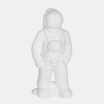 Ceramic 12" Astronaut Statuette, White