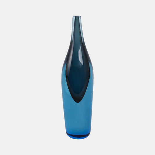 Glass 14" Decor in Blue