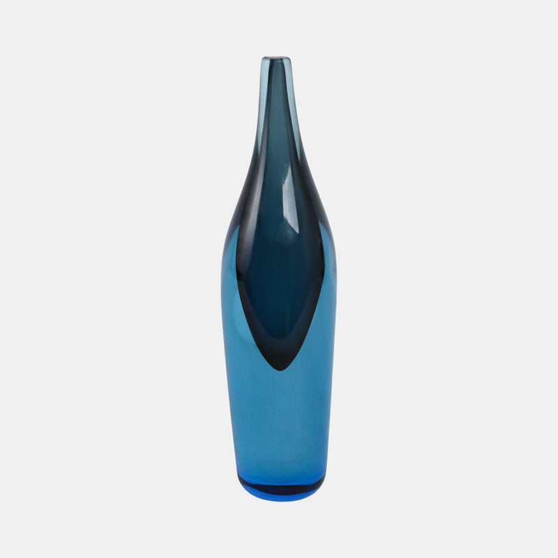 Glass 14" Decor in Blue
