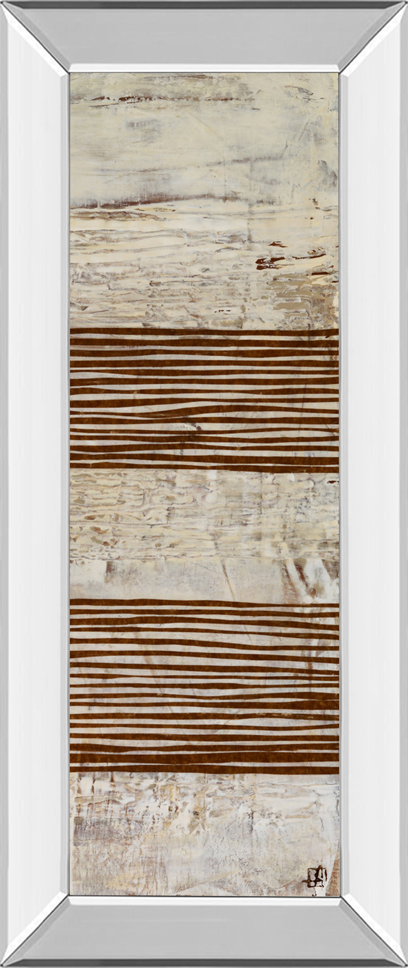Mirrored Frame White Stripes II By Natalie Avondet
