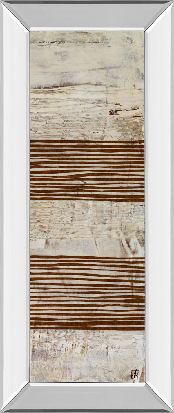 Mirrored Frame White Stripes II By Natalie Avondet
