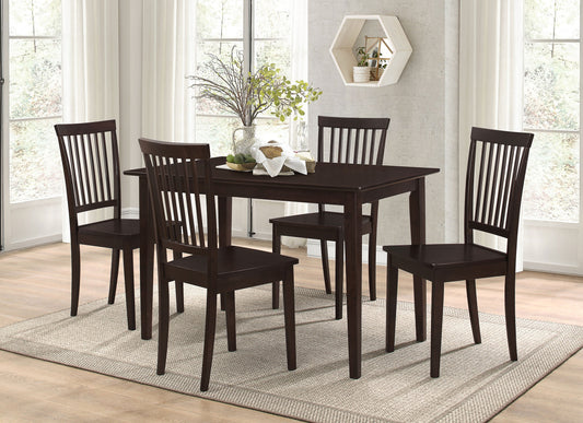 Gomez Rectangular Dining Table Set Cappuccino