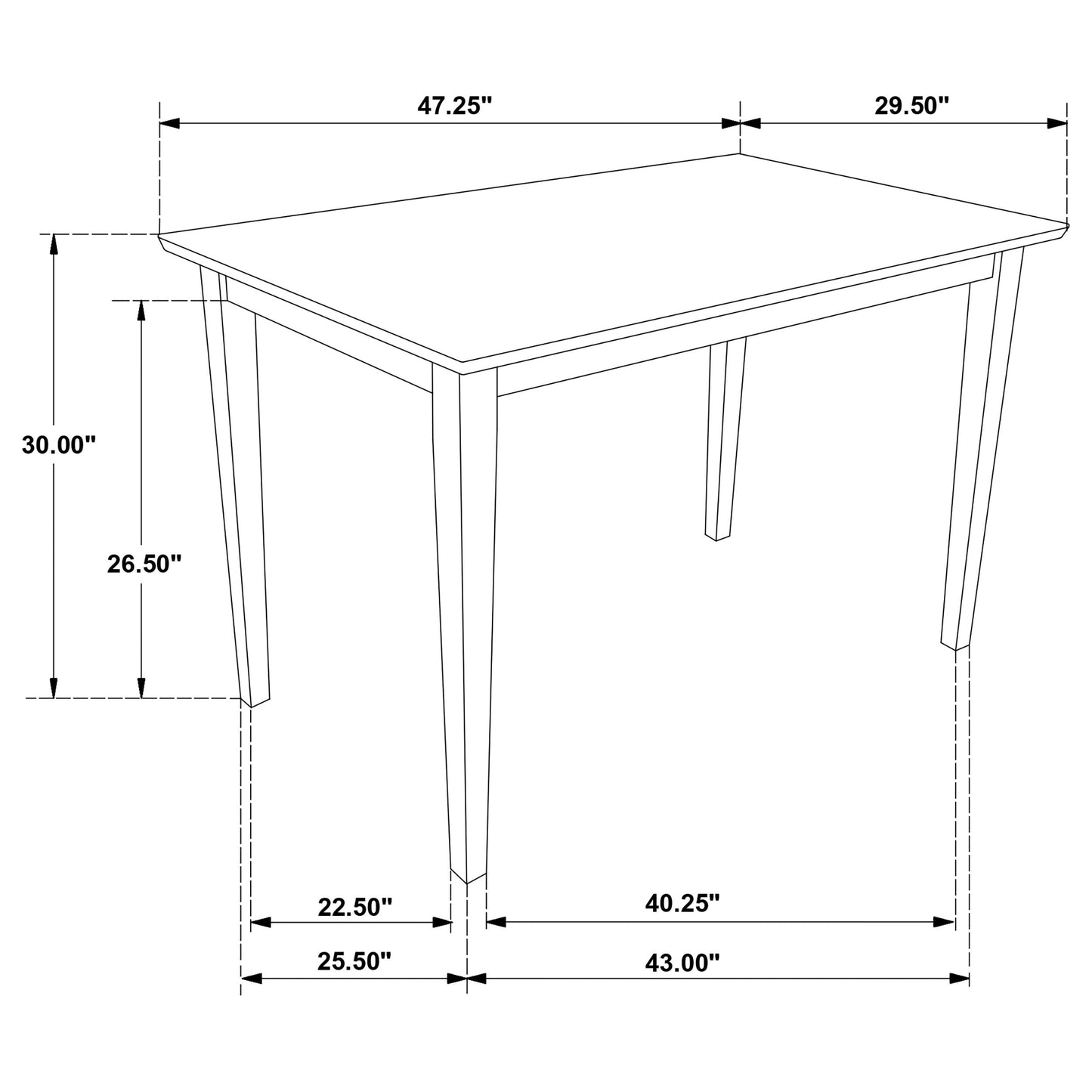 Juego de mesa de comedor rectangular Gomez Cappuccino