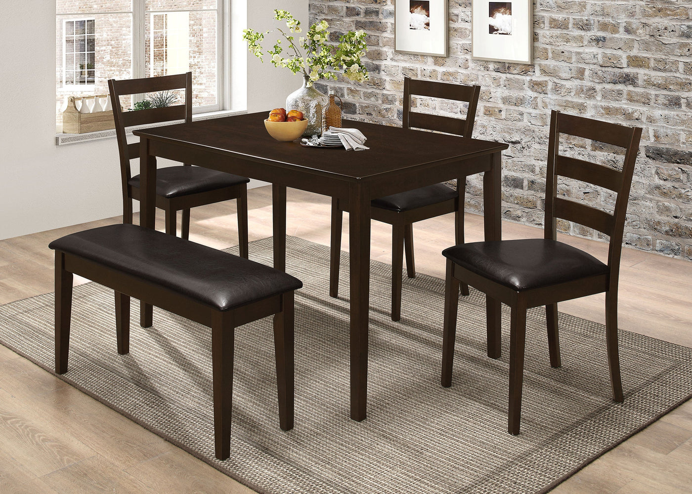 Juego de mesa de comedor rectangular Guillén Capuchino