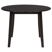 Catley 5-piece Round Drop Leaf Dining Table Set Dark Coffee