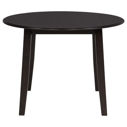 Catley 5-piece Round Drop Leaf Dining Table Set Dark Coffee