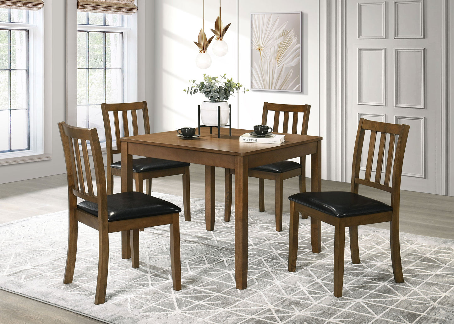Parkwood Square Dining Table Set Charcoal