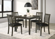 Juego de mesa de comedor cuadrada Parkwood color carbón