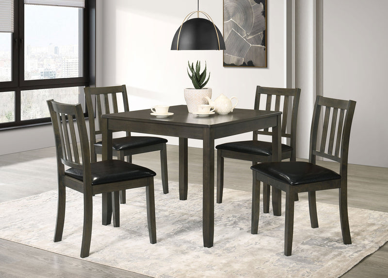 Juego de mesa de comedor cuadrada Parkwood color carbón