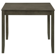 Juego de mesa de comedor cuadrada Parkwood color carbón