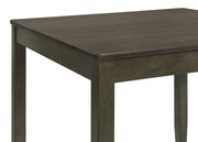 Juego de mesa de comedor cuadrada Parkwood color carbón