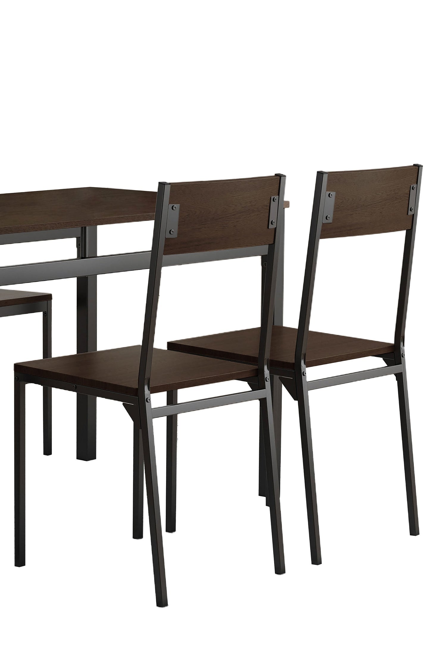 Lana Rectangular Dining Set Dark Brown and Black