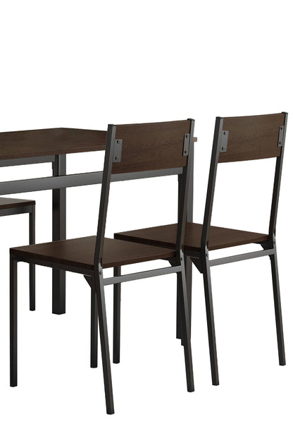 Lana Rectangular Dining Set Dark Brown and Black