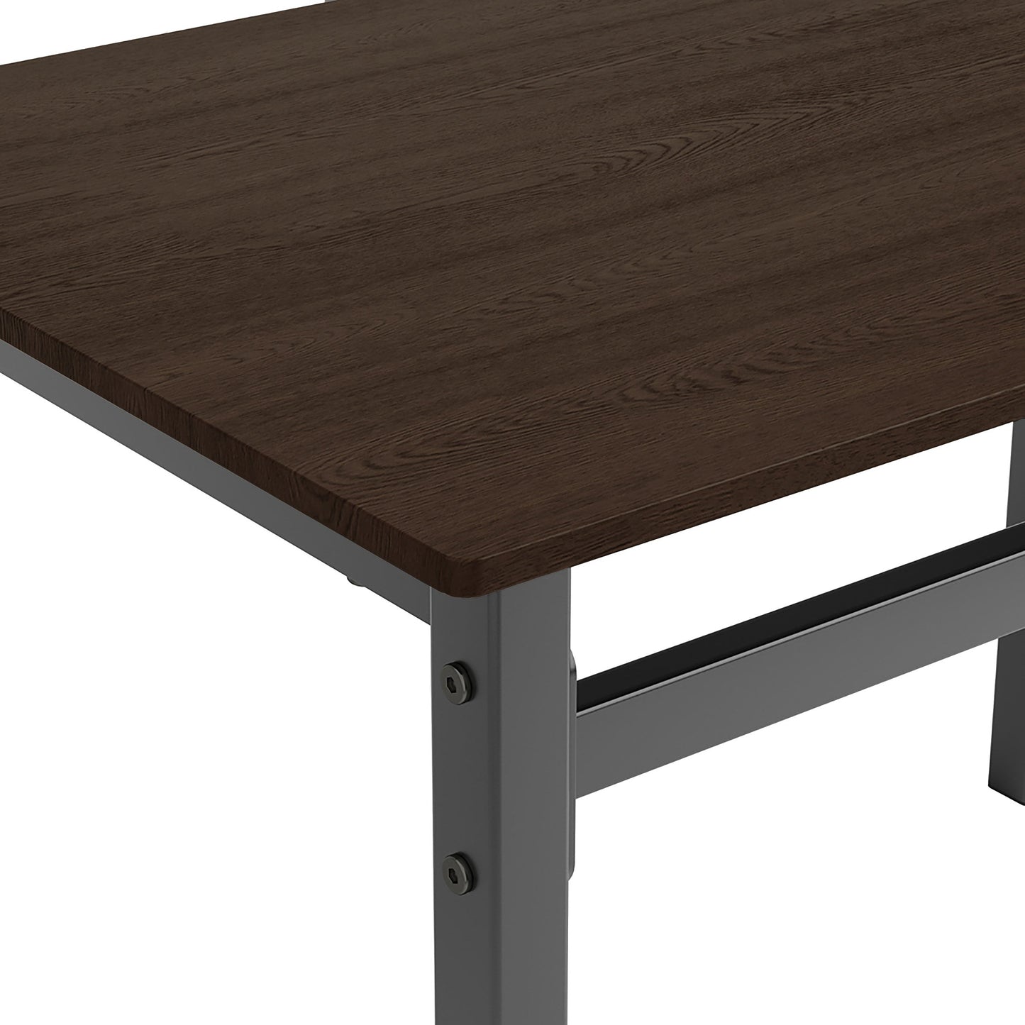 Lana Rectangular Dining Set Dark Brown and Black