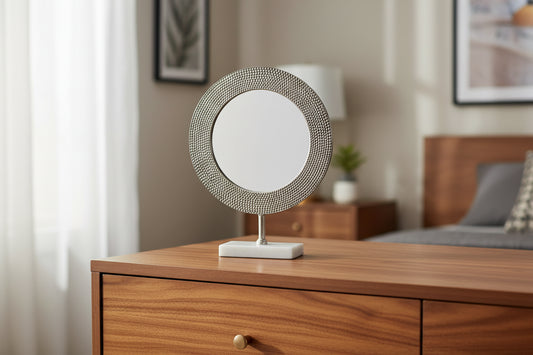 Metal 21" Mirror on Stand