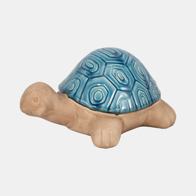 Cer, 13" Tortoise Deco, Turq