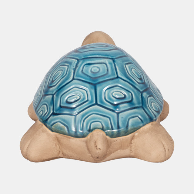 Cer, 13" Tortoise Deco, Turq