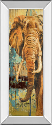 Mirrored Frame New Safari On Teal II By Patricia Pinto