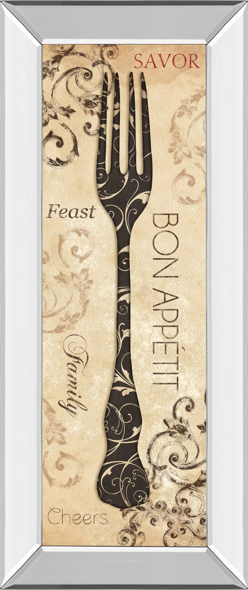 Mirrored Frame Bon Appetite By Dee Dee