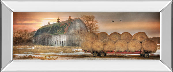 Mirrored Frame Sunset On The Farm By Lori Dieter