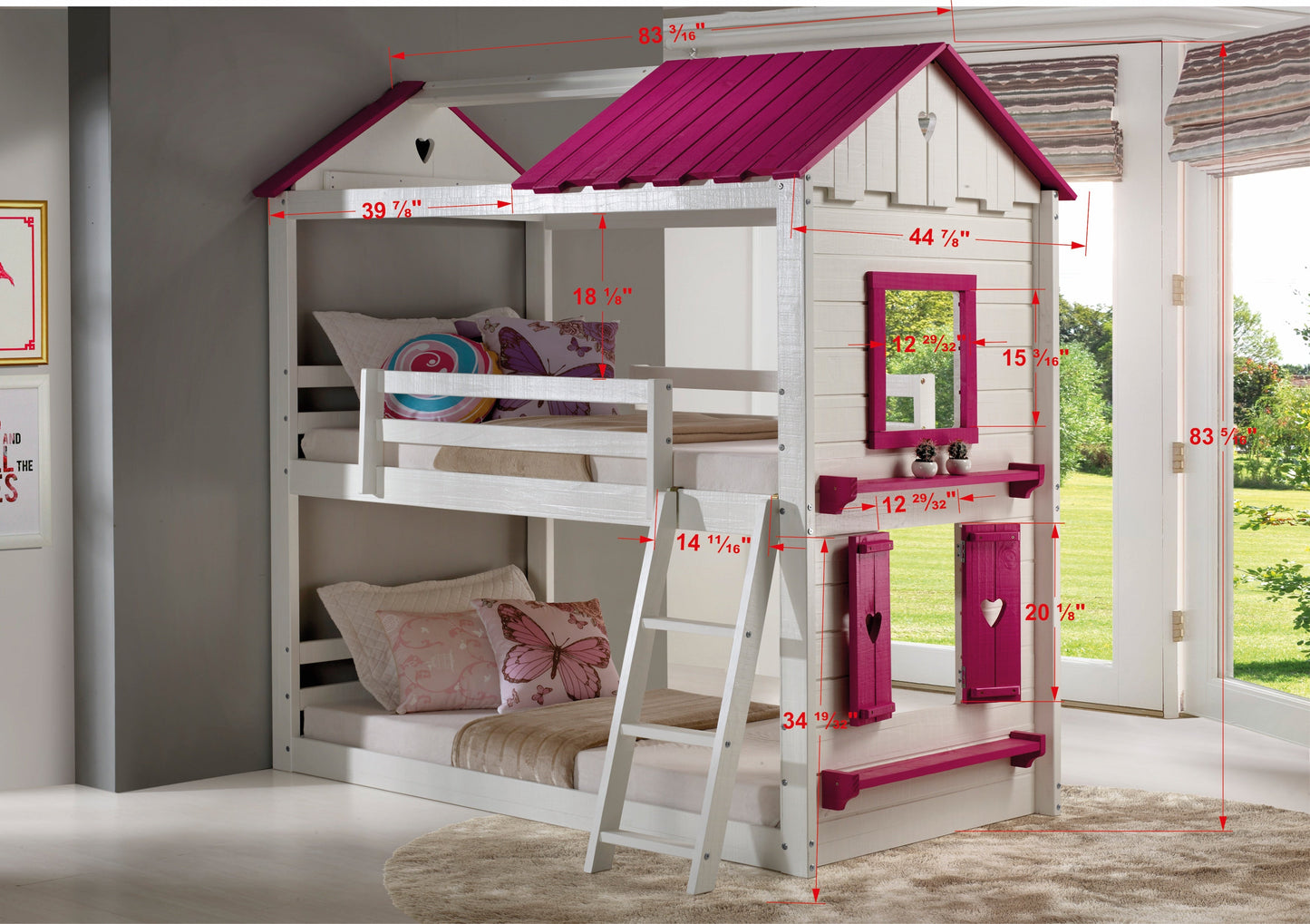 Twin/ Twin House Bunkbed