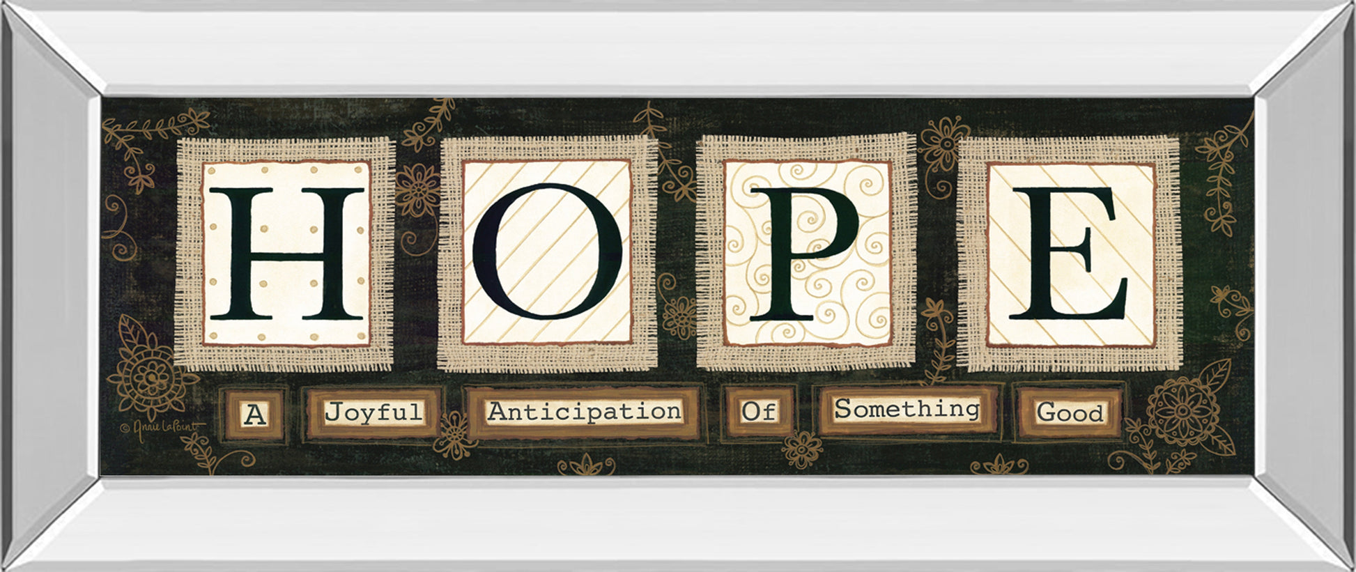 Mirrored Frame Hope By Anne Lapoint