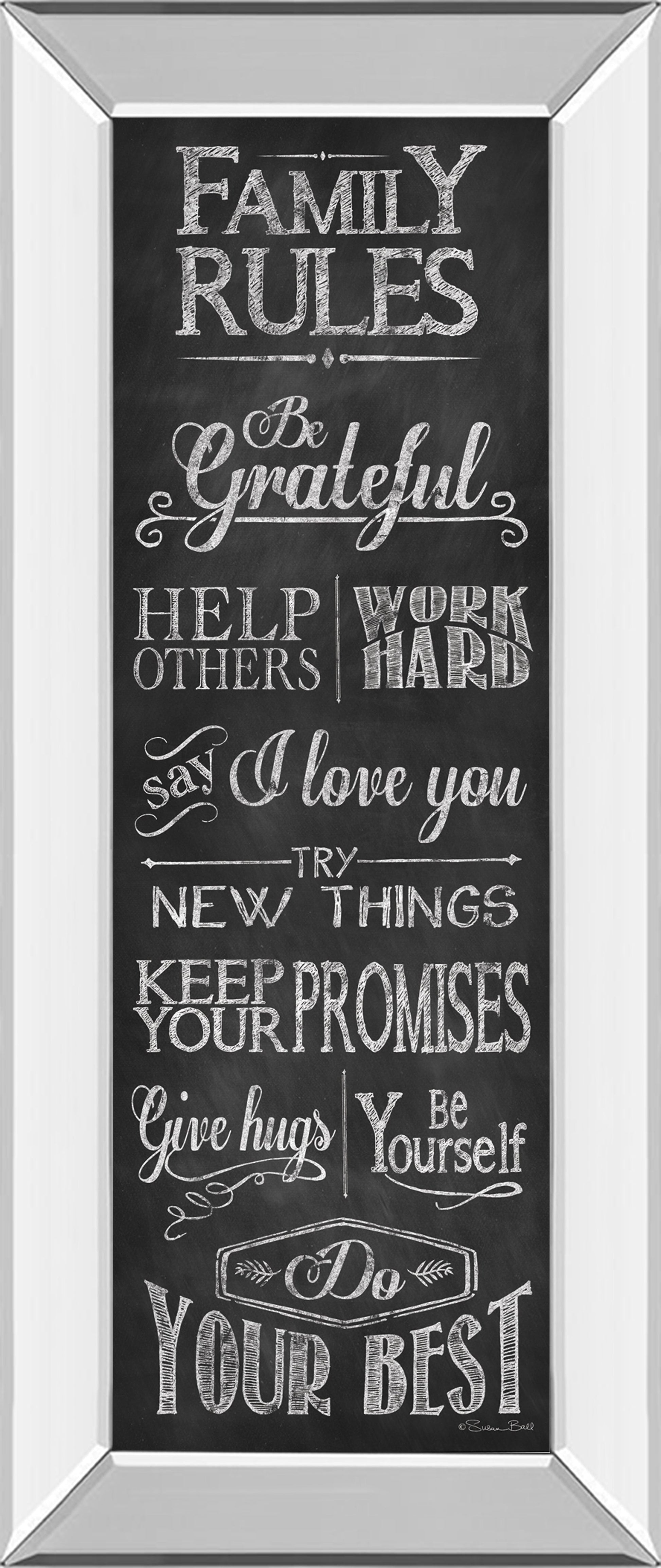 Mirrored Frame Family Rules By Susan Ball