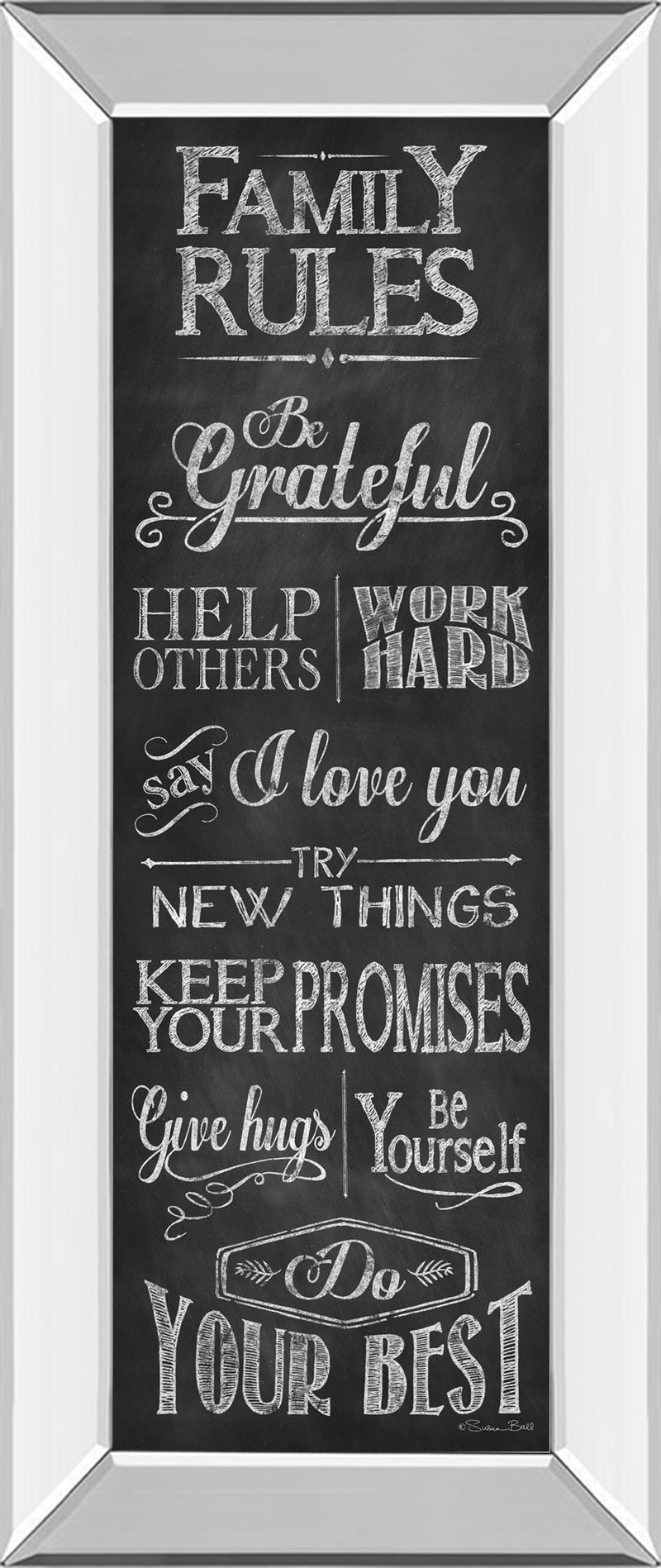 Mirrored Frame Family Rules By Susan Ball