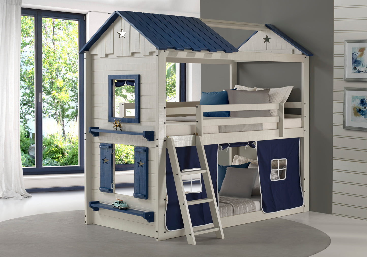 Twin/ Twin House Bunkbed