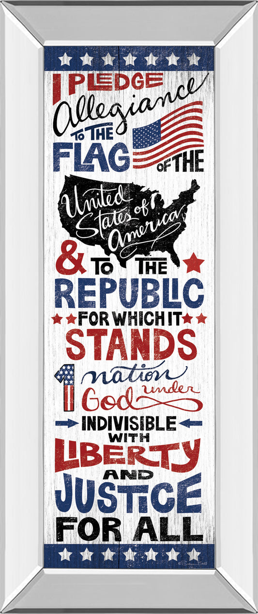 Mirrored Frame Pledge Of Allegiance By Susan Ball