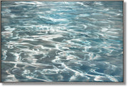 ''Abstract Water Reflection Art'' Brushed Aluminum in Frame