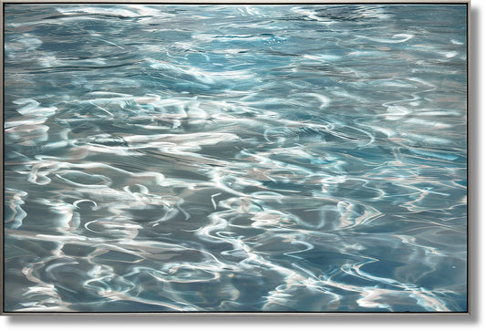 ''Abstract Water Reflection Art'' Brushed Aluminum in Frame