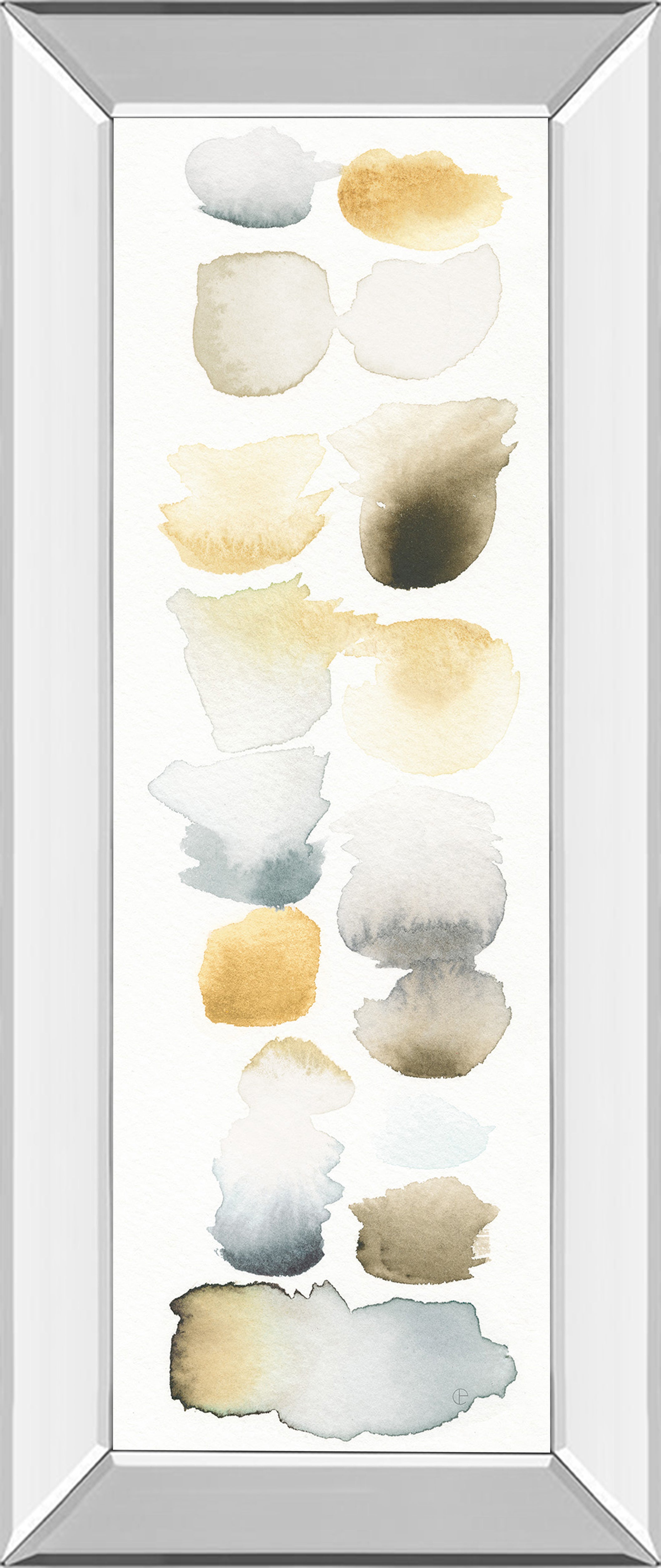 Mirrored Frame Watercolor Swatch Panel II By Elyse De Neige