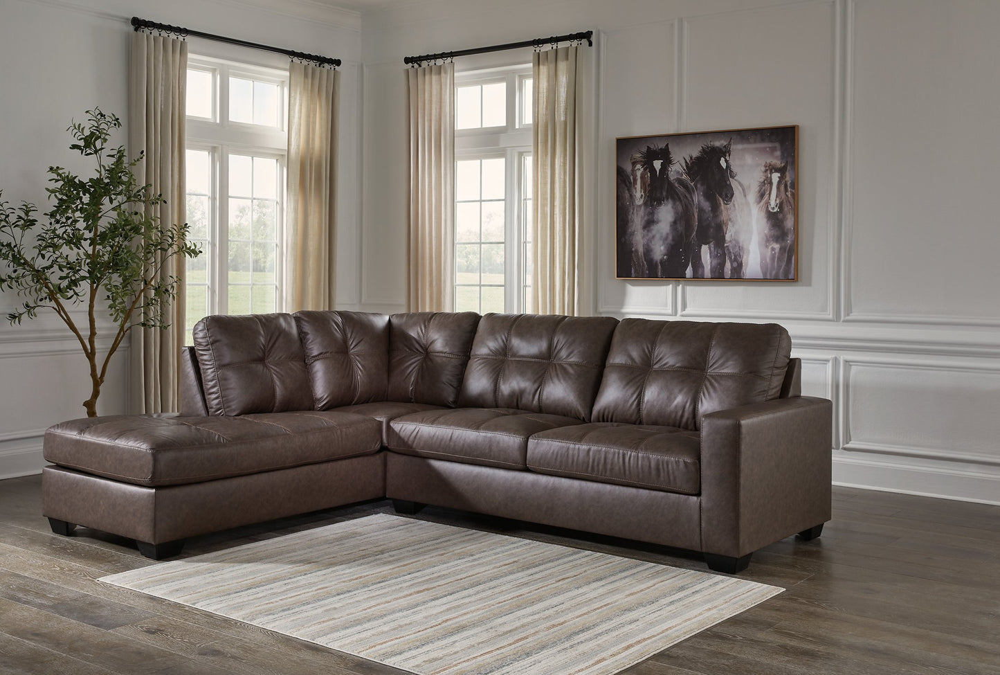 Seccional con chaise longue Barlin Mills