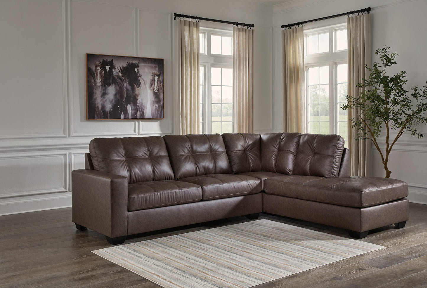 Seccional con chaise longue Barlin Mills