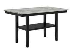 Marbel 5Pk Faux Marble Counter Height Dining Set